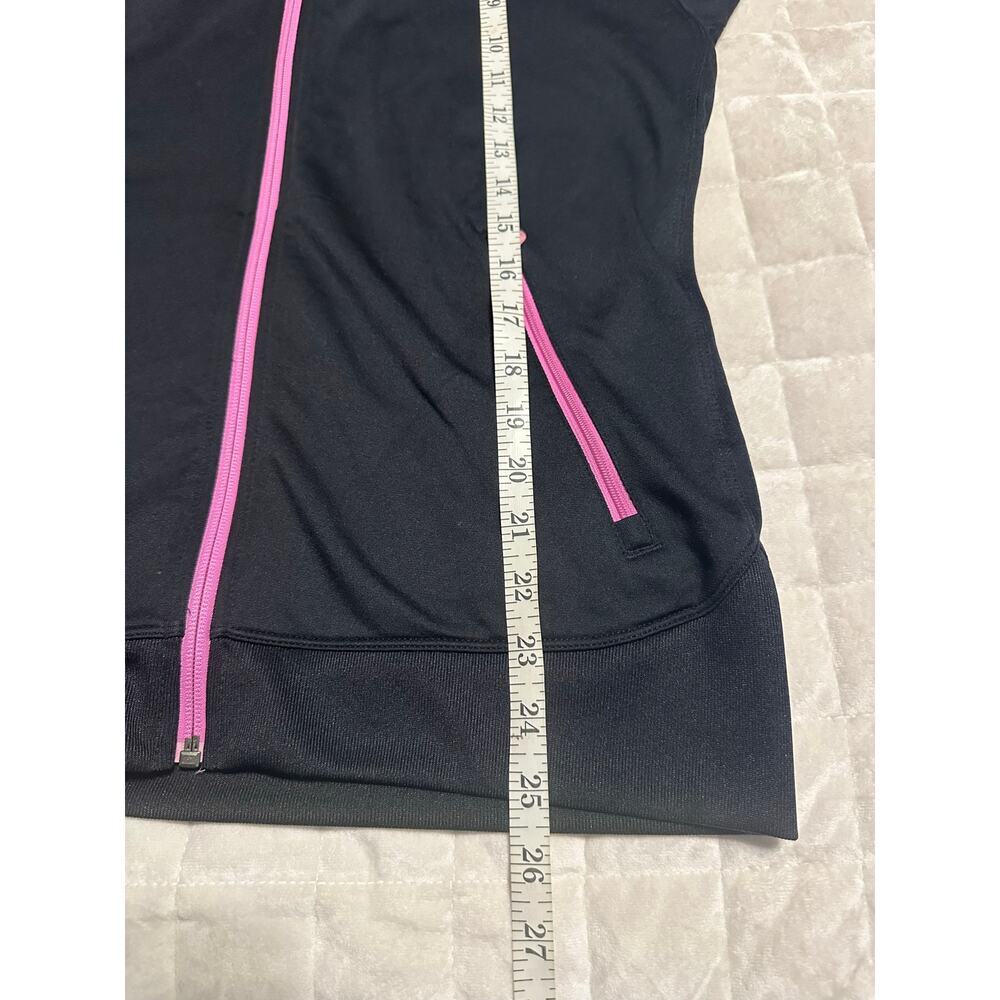 Nike Dri-Fit Full Zip Track Jacket Women's Size Large Black Pink Athleisure - Picture 5 of 6